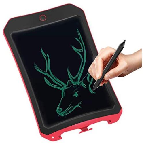 JRD&BS WINL LCD Writing Tablet for Birthday Gift,Kids Toy 8.5 Inch LCD Electronic Writings Pads Drawing Board Gifts for Kids Office Blackboard - Erase Button Lock Included(Red)