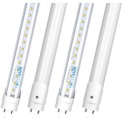 Focuslux 4 Pack T8 T12 LED Bulbs 4 Foot, 18W = 40W Fluorescent, 3200Lm, 4000K, T10 Light Tube, Single or Double Ended Powered, Dual End Ballast Compatible & Bypass , UL, DLC, Clear
