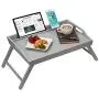 Rossie Home Media Bed Tray with Phone Holder - Fits up to 17.3 Inch Laptops and Most Tablets - Calming Gray - Style No. 78105