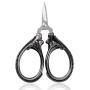 BIHRTC Small Scissors Embroidery Scissors Stainless Steel Sharp Tip Scissors Craft Shears Scissors for Cutting Paper Needlework Craft Threading Needlework Handcraft Gun Black Scissors