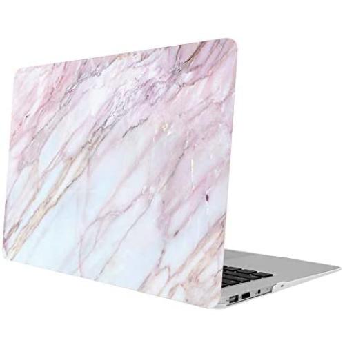 iDonzon Case for MacBook Pro 13 inch (A1278, 2008-2012 Release), Soft-Touch Matte Plastic Hard Protective Case Cover Only Compatible MacBook Pro 13 inch with CD-ROM Drive, Pink Marble