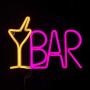 LED Bar Sign Neon Light for Business Remote 8 Modes(Flash) Warm White Cocktail Glass & Pink BAR Light Up Letter Beer Sign USB Wall Art Décor for Pub, Bistro, Party,Man Cave,Home,Basement(ABARNBF8M)