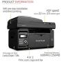 Pantum Monochrome All-in-one Wireless Laser Printer with Print Copy Fax Scan & ADF, Compact Multifunction for Home Office Mobile 23 PPM Printing (Laserjet M6600NW, Black)