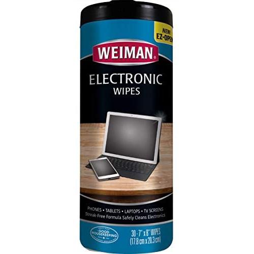 Weiman Anti-Static E-Tronic Electronic Cleaning Wipes For LCD Screens, Computers, TVs, Tablets, E-readers, Smart Phones, Netbooks, and Touchscreens (30 Wipes)