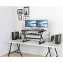 G-PACK PRO - Desktop Standing Desk Converter | Sit-To-Stand Work Desk Riser | Adjustable from 5.7” to 19.7” | Fits Dual Monitor -Removable Keyboard Tray | Ergonomically Designed for Multipurpose Works