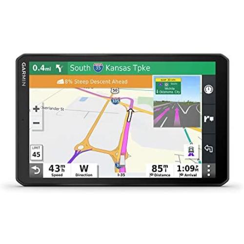 Garmin dezl OTR800, 8-inch GPS Truck Navigator, Easy-to-Read Touchscreen Display, Custom Truck Routing and Load-to-Dock Guidance