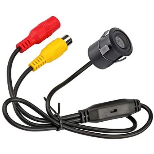 Backup Camera, 18.5mm Rear View Camera 170° View Angle, 12V CCD Reverse Camera with Parking Guidelines Mirror Image Night Vision Waterproof Parking Camera for 12V Car Mini-Truck RV SUV Minivan Camper
