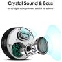 XLEADER SoundAngel (3rd Gen) 5W Louder Bluetooth Speaker with Waterproof Case, 15h Music, Smart Touch Design, Perfect Portable Wireless Bluetooth Speaker for iPhone Tablet Laptop PC Shower, Black