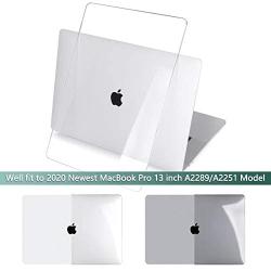 Batianda Laptop Case for 2020 MacBook Pro 13 A2338 M1 A2289 A2251 Model, PC Hard Shell Case with Keyboard Cover & Screen Protector for Newest Mac Pro 13 inch Touch Bar, Transparent