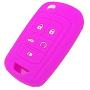 LemSa 2Pcs Silicone Keyless Entry Flip Key Holder Fob Cover Case Remote Protector Bag Jacket for Chevrolet Equinox Camaro Cruze Malibu Sonic Volt Park OHT01060512 13504199 13500221,Black/Purple