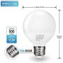 LED Vanity Light Bulb, JandCase 5W G25 LED Bulb, 60W Equivalent, 2700K Warm White, 500LM, Makeup Mirror Round Light Bulb for Bathroom, Not Dimmable, UL Listed, E26 Base, 3 Pack