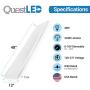 1x4 LED Panel Edge-Lit Slim (4 Pack) 3000k, 40W, 12x48-Inch, Flush Drop Ceiling Light for Home, Office - Slim, Energy Efficient LED Lighting Fixtures - 0-10V Dimmable Panel