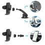 AIKELA Car Phone Mount, 3 in 1 Cell Phone Holder for Car Dashboard Windshield Air Vent with Washable Strong Sticky Gel Suction Pad, One-Click Release Button, Compatible with iPhone, Samsung, LG, Moto