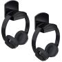 TotalMount for Headphones – Will Not Damage Your Wall With Screws or Permanent Adhesive (Premium Black – Two Pack)