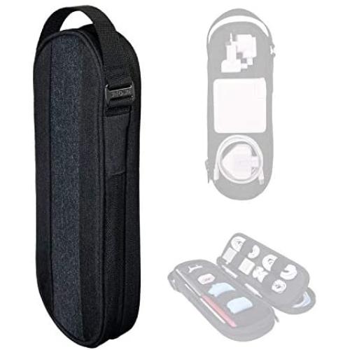 SIDE BY SIDE_POWER PACKER Travel Tech Pouch Organizer - Electronics & Cord Case - Cables & EDC Gear Bag.