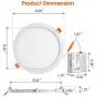 Ultra Thin 12 Pack Canless LED Recessed Lighting with Junction Box, 18W 8 Inch Dimmable 3000K Wram White 1800LM LED Recessed Ceiling Light UL Certified Slim Downlight