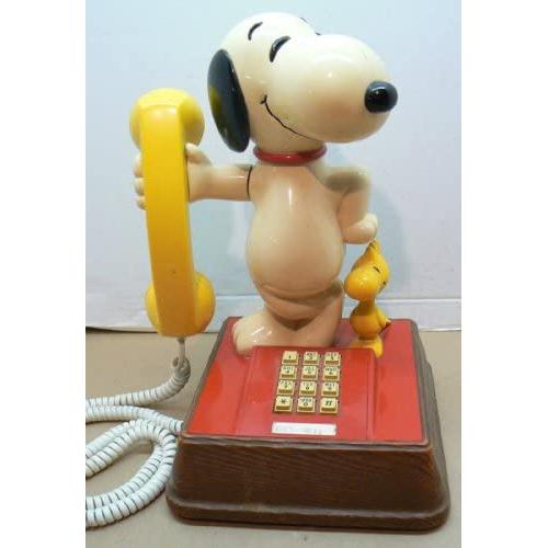 SNOOPY AND WOODSTOCK PHONE PUSH BUTTON DATED 1976