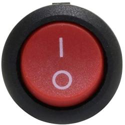 RuiLing 4PCS Snap Round Rocker Power Switch 6A 250V AC 2 Pin SPST Snap-in ON/Off Power Switch Button (2X Red + 2X Black)