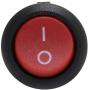 RuiLing 4PCS Snap Round Rocker Power Switch 6A 250V AC 2 Pin SPST Snap-in ON/Off Power Switch Button (2X Red + 2X Black)