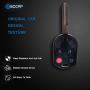 ECCPP Replacement fit for 4 Buttons Uncut Keyless Entry Remote Key Fob 00-15 Ford Series OUCD6000022 (Pack of 1)