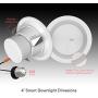Lumary 4 inch Smart LED Recessed Lighting Wi-Fi LED Can Lights RGBWW Downlight Music Sync Simple Retrofit Installation Compatible with Alexa Google Assistant 9W 810LM (4 in WiFi- 1 Pack)