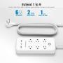 USB C Power Strip Surge Protector, POWERADD 30W USB C Power Delivery, 2 USB A & 6 AC Outlets, 5ft Braided Extension Cord, Flat Plug for MacBook Pro, iPad Pro, iPhone and Galaxy