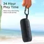 SANAG Portable Bluetooth Speaker, 360 HD Surround Loud Sound and Deep Bass, 25W Wireless Stereo Dual Pairing, IPX7 Waterproof, Bluetooth 5.0, Outdoor, Camping, 24-Hour Playtime Speaker（Black）
