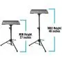 Plixio Adjustable Laptop Projector Stand - Portable Podium Tripod Mount, DJ Mixer Stand Up Desk Computer Stand Tray and Holder (27'' to 48'')