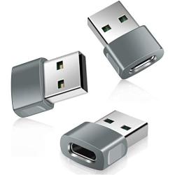 USB C Female to USB Male Adapter 3-Pack,Zinc Alloy Type C to USB A Charger Converter for iPhone 11 12 Pro Mini SE XR,Airpods iPad Air 3rd 4 4th 8th 2018,Samsung Galaxy Note 10 20 21 S20 S21 Ultra A71