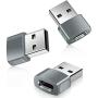USB C Female to USB Male Adapter 3-Pack,Zinc Alloy Type C to USB A Charger Converter for iPhone 11 12 Pro Mini SE XR,Airpods iPad Air 3rd 4 4th 8th 2018,Samsung Galaxy Note 10 20 21 S20 S21 Ultra A71