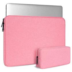 13-13.3 Inch Laptop Tablet Sleeve with Small Case, Chromebook Case for Surface Laptop 3/Acer Chromebook R13/HP Envy 13/Dell XPS 13/Lenovo Yoga 730, Pink Laptop Bag