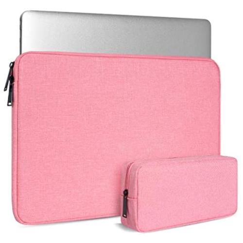 13-13.3 Inch Laptop Tablet Sleeve with Small Case, Chromebook Case for Surface Laptop 3/Acer Chromebook R13/HP Envy 13/Dell XPS 13/Lenovo Yoga 730, Pink Laptop Bag