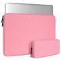 13-13.3 Inch Laptop Tablet Sleeve with Small Case, Chromebook Case for Surface Laptop 3/Acer Chromebook R13/HP Envy 13/Dell XPS 13/Lenovo Yoga 730, Pink Laptop Bag
