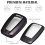 Lcyam Key Fob Cover Tpu Glossy Shiny Remote Protection Case Key Holder Fits for Toyota Highlander Corolla Camry RAV4 Prius C-HR 2019 2020 2021 Keyless Car Key 3/4 Button (Black)