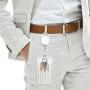 Fushing 20Pcs Retractable ID Badge Holders ID Badge Reels with Clip Retractable Badge Holders for Office Worker Doctor Nurse(White)
