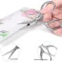 BIHRTC 4.5 Inch Bird Sewing Scissors and 3.6 Inch Embroidery Scissors Stainless Steel Sharp Tip Classic Stork Scissors DIY Tools Dressmaker Shears Scissors for Sewing Craft Needpoint Silver Scissors