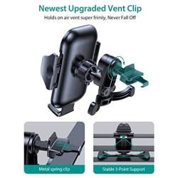 VICSEED 2020 Upgrade Ultra Stable Car Phone Mount Easy Clamp Universal Car Phone Holder Air Vent Cell Phone Holder for Car Compatible with iPhone 12 11 Pro Max Mini SE XS XR Galaxy S20 Note 20 10 etc