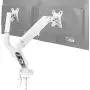 VIVO Articulating Dual 17 to 27 inch Pneumatic Spring Arm Clamp-on Desk Mount Stand, Fits 2 Monitor Screens with Max VESA 100x100, White, STAND-V102OW VIVO Articulating Dual 17 to 27 inch Pneumatic Spring Arm Clamp-on Desk Mount Stand, Fits 2 Monitor Screens with Max VESA 100x100, White, STAND-V102OW