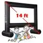 Outdoor Projector Screen – 14 ft Inflatable Family TV – Portable Giant Projector – Lightweight Garden Screen – Premium Outdoor Tent for Parties – Dual Projection – Build-in Air Blower