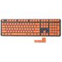 HK Gaming 108 Double Shot PBT Pudding Keycaps Keyset for Mechanical Gaming Keyboard MX Switches (Orange)