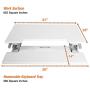 Victor DCX710W Height Adjustable Standing Desk | White | 31'' Wide | Sit Stand Desk Converter | Compatible with Most Monitor Arms