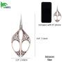 BIHRTC 4.4 Inch Scissors Embroidery Scissors Stainless Steel Sharp Tip Scissors Small Sewing Scissors Shears for Needlework Needlepoint Household Crafting Office Art Work Everyday Use