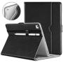 DTTO New iPad 9.7 Inch 5th/6th Generation 2018/2017 Case with Apple Pencil Holder, Premium Leather Folio Stand Cover Case for Apple iPad 9.7 inch, Also Fit iPad Pro 9.7/Air 2/Air - Black(Grey Lining)
