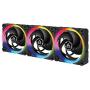 ARCTIC BioniX P120 A-RGB (Bundle 3 pc, incl. A-RGB Controller) - 120 mm Pressure-Optimised Fan with A-RGB, PWM, Cooler, Fluid Dynamic Bearing, 400-2300 RPM - Black