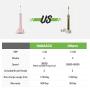 Hanasco Sonic Electric Toothbrush Rechargeable for Adults, 4 Modes with Build in 2 Mins Timer, 3 Brush Heads Included, Whitening Clean 4 Hours Charge for 30 Days Use, Soft Bristles, 38,000 VPM Pink