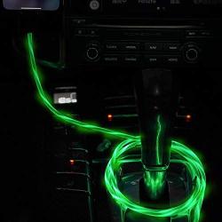 Flowing LED Magnetic Charging Cable 3 in 1 Magnetic Cable Visible LED Glowing Light 5ft Streamer Magnet USB Charger Cable Compatible with Android,Micro USB,Type C/USB C,i-Product Smartphone Tablet