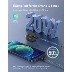 USB C Charger, RAVPower 2-Pack 20W iPhone Fast Charger Type C Wall Charging Adapter, PD 3.0 Durable Compact for iPhone 12/12 Mini/12 Pro/12 Pro Max/11,iPad Pro,Galaxy,Pixel,Switch, AirPods Pro
