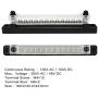 2 Studs 12 Terminal Grounding Bus Bar - 150A DC BusBar Block with PC Cover, M4 Screws, Ground Distribution, Power Distribution Terminal Block for Car Boat Marine