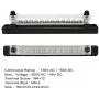 2 Studs 12 Terminal Grounding Bus Bar - 150A DC BusBar Block with PC Cover, M4 Screws, Ground Distribution, Power Distribution Terminal Block for Car Boat Marine