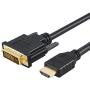 DVI Male to HDMI Male Cable, CableCreation 5 Feet Bi-directional HDMI Male to DVI(24+1) Male Cable, Support 1080P for Raspberry Pi, Roku, Xbox One, Laptop, Graphics Card, Blue-ray, Nintendo Switch etc